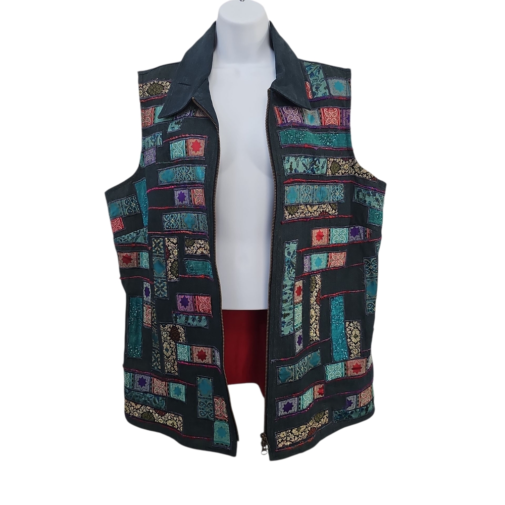 Multicolor Patchwork Vest - image 1